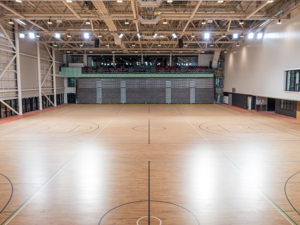 Show courts installed and pools filled at Parakiore