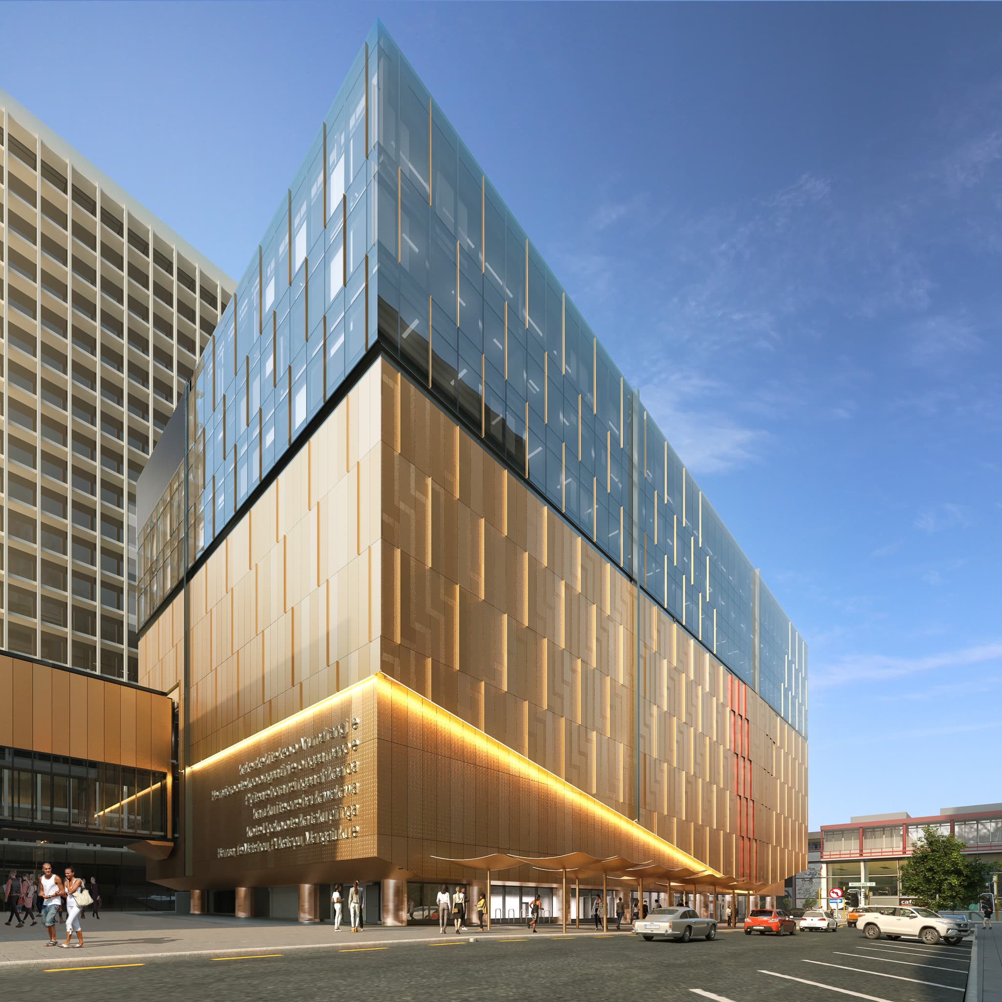 New Archives building link bridge waiata Warren Mahoney Architects and Tihei Ltd